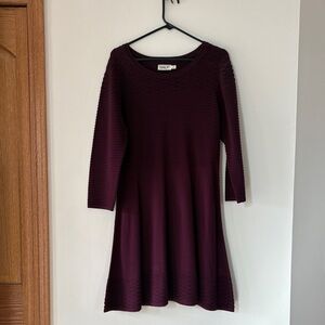 Eliza J Burgundy Knit Dress
